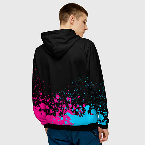 Мужская толстовка Depeche Mode Neon Gradient / 3D-Черный – фото 4