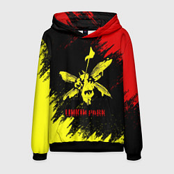 Толстовка-худи мужская Linkin Park желто-красный, цвет: 3D-черный