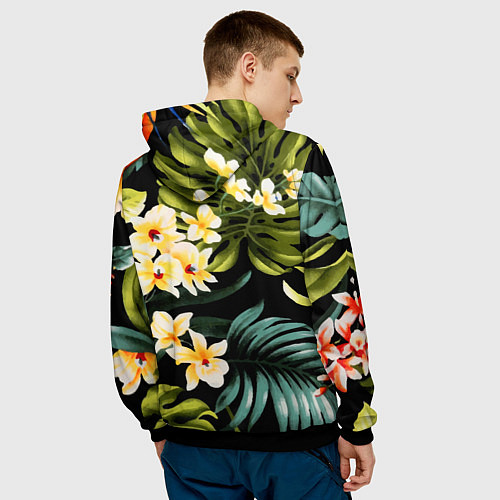 Мужская толстовка Vanguard floral composition Summer / 3D-Черный – фото 4