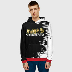 Толстовка-худи мужская Группа Stigmata, цвет: 3D-красный — фото 2
