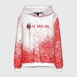 Мужская толстовка Ac milan красные брызги