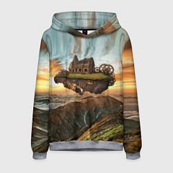 Мужская толстовка Горный пейзаж в стиле Стимпанк