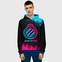 Толстовка-худи мужская Club Brugge Neon Gradient, цвет: 3D-синий — фото 2