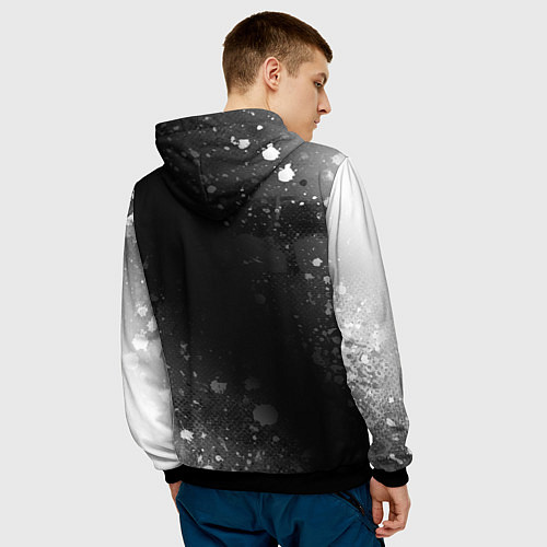 Мужская толстовка Galatasaray Sport на темном фоне / 3D-Черный – фото 4