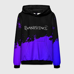 Толстовка-худи мужская Evanescence Purple Grunge, цвет: 3D-черный
