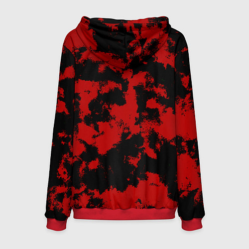 Мужская толстовка Черно-красная абстракция / 3D-Красный – фото 2