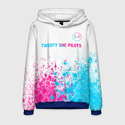 Толстовка-худи мужская Twenty One Pilots Neon Gradient, цвет: 3D-синий