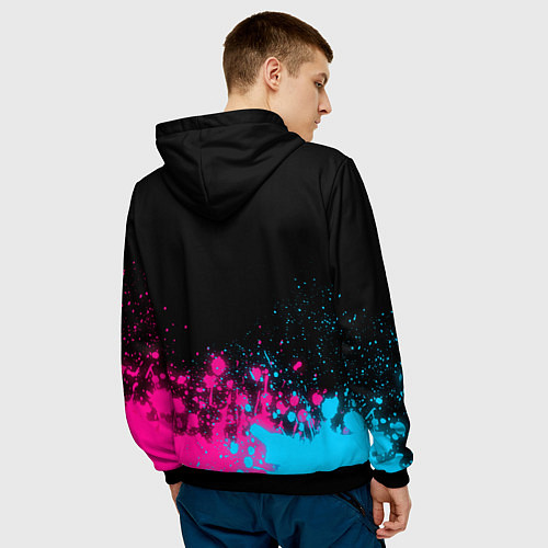 Мужская толстовка Bring Me the Horizon Neon Gradient / 3D-Черный – фото 4