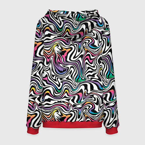 Мужская толстовка Цветная оптическая иллюзия / 3D-Красный – фото 2