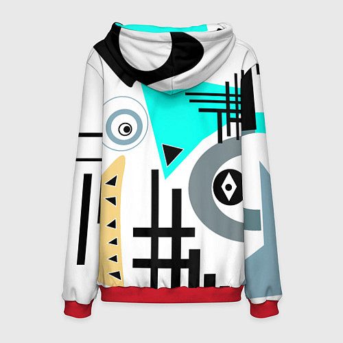 Мужская толстовка Абстрактный современный дизайн / 3D-Красный – фото 2