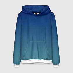 Мужская толстовка Текстурированный сине-бирюзовый градиент