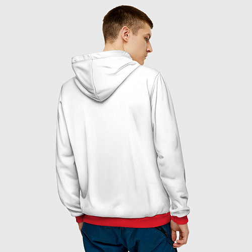 Мужская толстовка Самурай гитарист / 3D-Красный – фото 4