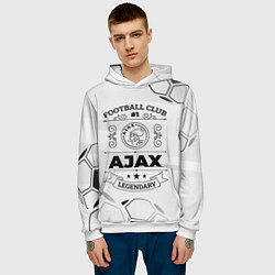 Толстовка-худи мужская Ajax Football Club Number 1 Legendary, цвет: 3D-белый — фото 2