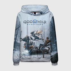 Толстовка-худи мужская Кратос, Атрей и Фрея GOW Ragnarok, цвет: 3D-меланж
