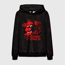 Толстовка-худи мужская Пять ночей с фредди - game over, цвет: 3D-черный