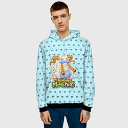 Толстовка-худи мужская My Singing Monsters - Гуджуб, цвет: 3D-черный — фото 2