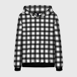 Мужская толстовка Black and white trendy checkered pattern