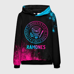 Толстовка-худи мужская Ramones Neon Gradient, цвет: 3D-черный