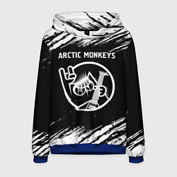 Толстовка-худи мужская Arctic Monkeys - КОТ - Краски, цвет: 3D-синий