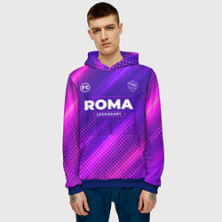 Толстовка-худи мужская Roma Legendary Sport Grunge, цвет: 3D-синий — фото 2