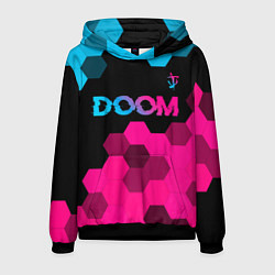 Толстовка-худи мужская Doom Neon Gradient, цвет: 3D-черный