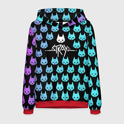 Толстовка-худи мужская Stray Киберпанк, цвет: 3D-красный