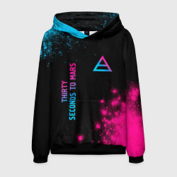 Мужская толстовка Thirty Seconds to Mars Neon Gradient