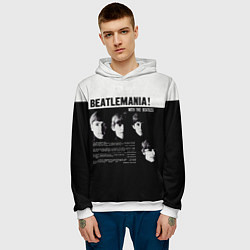 Толстовка-худи мужская With The Beatles Битломания, цвет: 3D-белый — фото 2