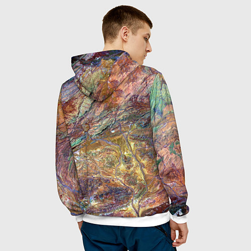 Мужская толстовка Горная порода возраст которых превышает 3,6 миллиа / 3D-Белый – фото 4