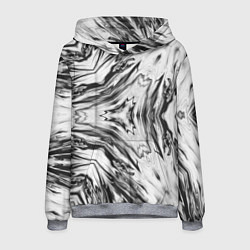 Мужская толстовка Черно-белый абстрактный узор Трио