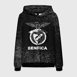 Мужская толстовка Benfica с потертостями на темном фоне