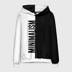 Толстовка-худи мужская MINIMALISM - BLACK AND WHITE, цвет: 3D-белый