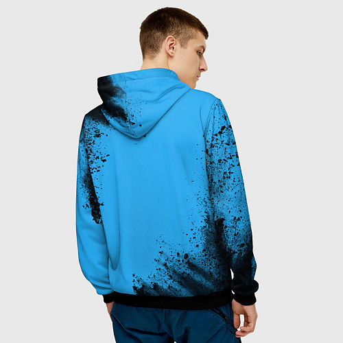 Мужская толстовка Андрей космонавт футболист / 3D-Черный – фото 4