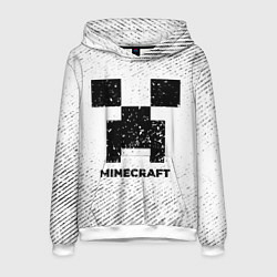 Мужская толстовка Minecraft с потертостями на светлом фоне