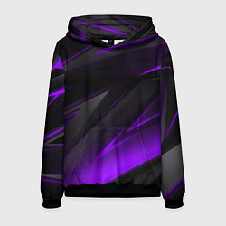 Мужская толстовка Черно-фиолетовая геометрическая абстракция