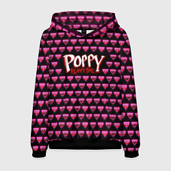 Толстовка-худи мужская Poppy Playtime - Kissy Missy Pattern - Huggy Wuggy, цвет: 3D-черный