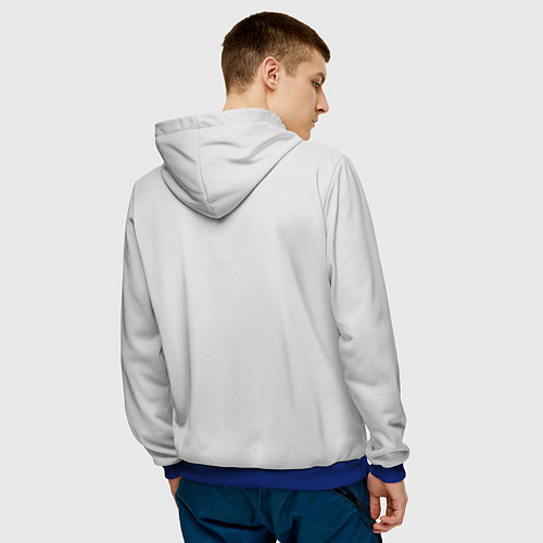 Мужская толстовка Эмбер Хёрд с розой / 3D-Синий – фото 4