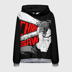 Толстовка-худи мужская Человек-бензопила: Дэндзи, цвет: 3D-меланж