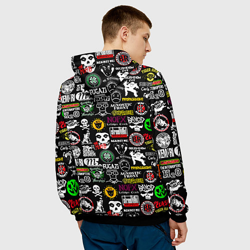 Мужская толстовка Inscriptions in English quotes / 3D-Черный – фото 4