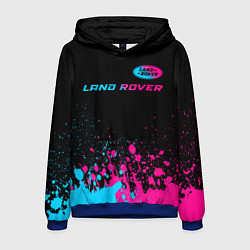 Мужская толстовка Land Rover - neon gradient: символ сверху