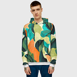 Толстовка-худи мужская Multicoloured camouflage, цвет: 3D-белый — фото 2