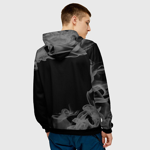 Мужская толстовка Не спорь с лучшим прорабом - на темном фоне / 3D-Черный – фото 4