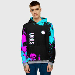 Толстовка-худи мужская Stray - краска, цвет: 3D-меланж — фото 2
