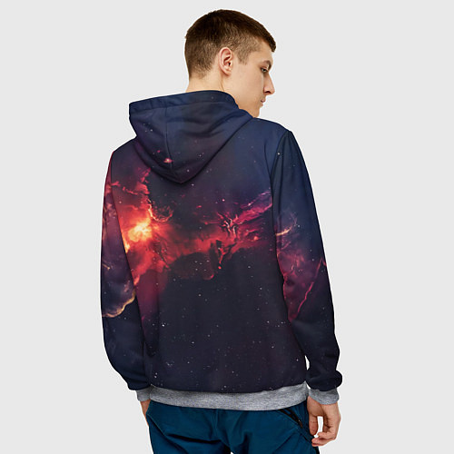 Мужская толстовка Космическое пламя / 3D-Меланж – фото 4