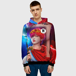 Толстовка-худи мужская BTS Kim Taehyung V, цвет: 3D-черный — фото 2