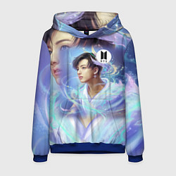 Толстовка-худи мужская BTS JK, цвет: 3D-синий