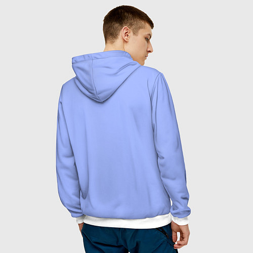 Мужская толстовка Тропическая экзотическая рыбка / 3D-Белый – фото 4