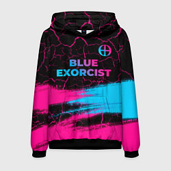 Мужская толстовка Blue Exorcist - neon gradient: символ сверху