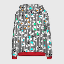 Мужская толстовка Abstract pattern on striped gray background