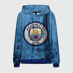 Толстовка-худи мужская Манчестер Сити Лого, цвет: 3D-синий